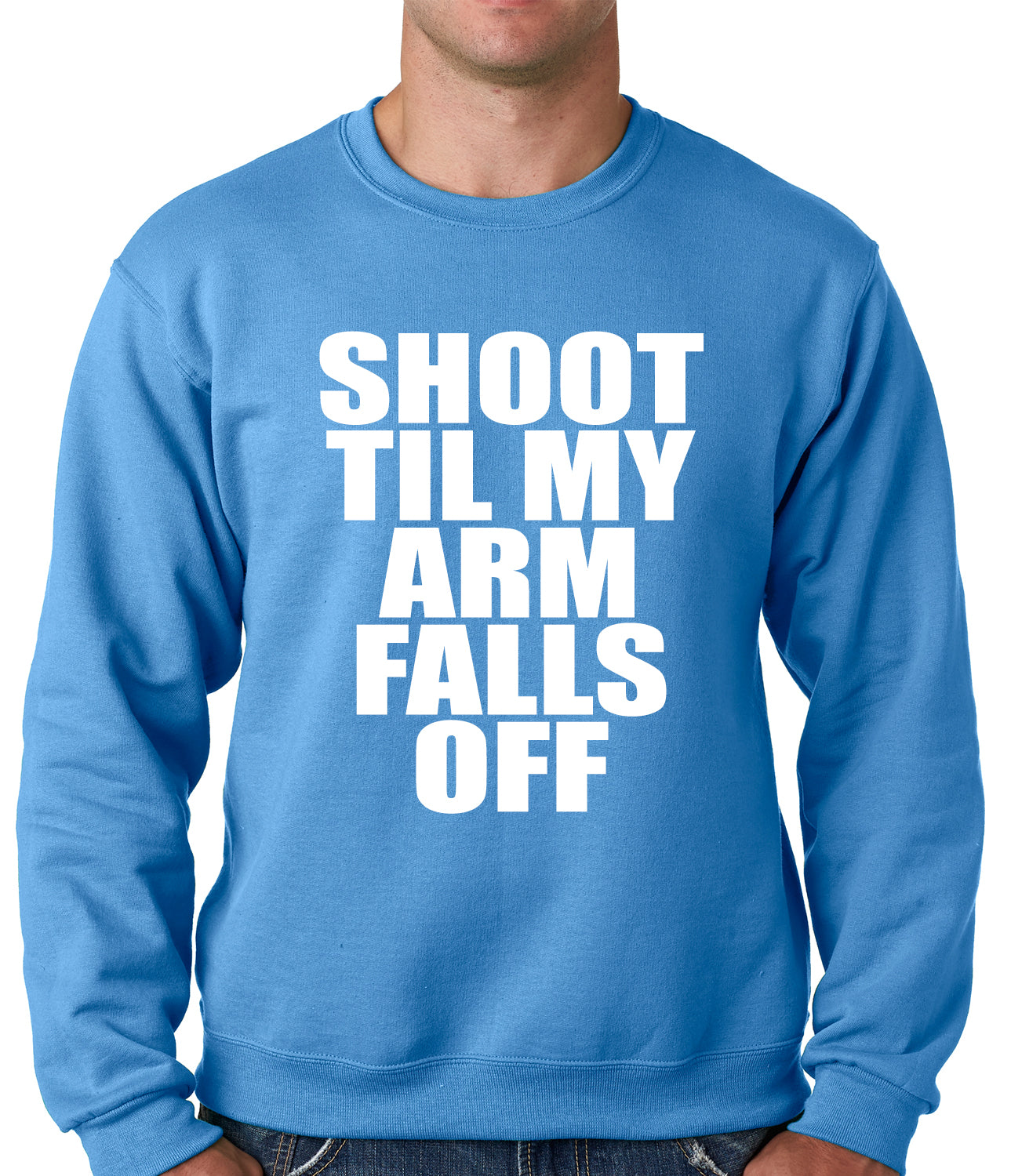 Shoot Til My Arm Falls Off Basketball Adult Crewneck