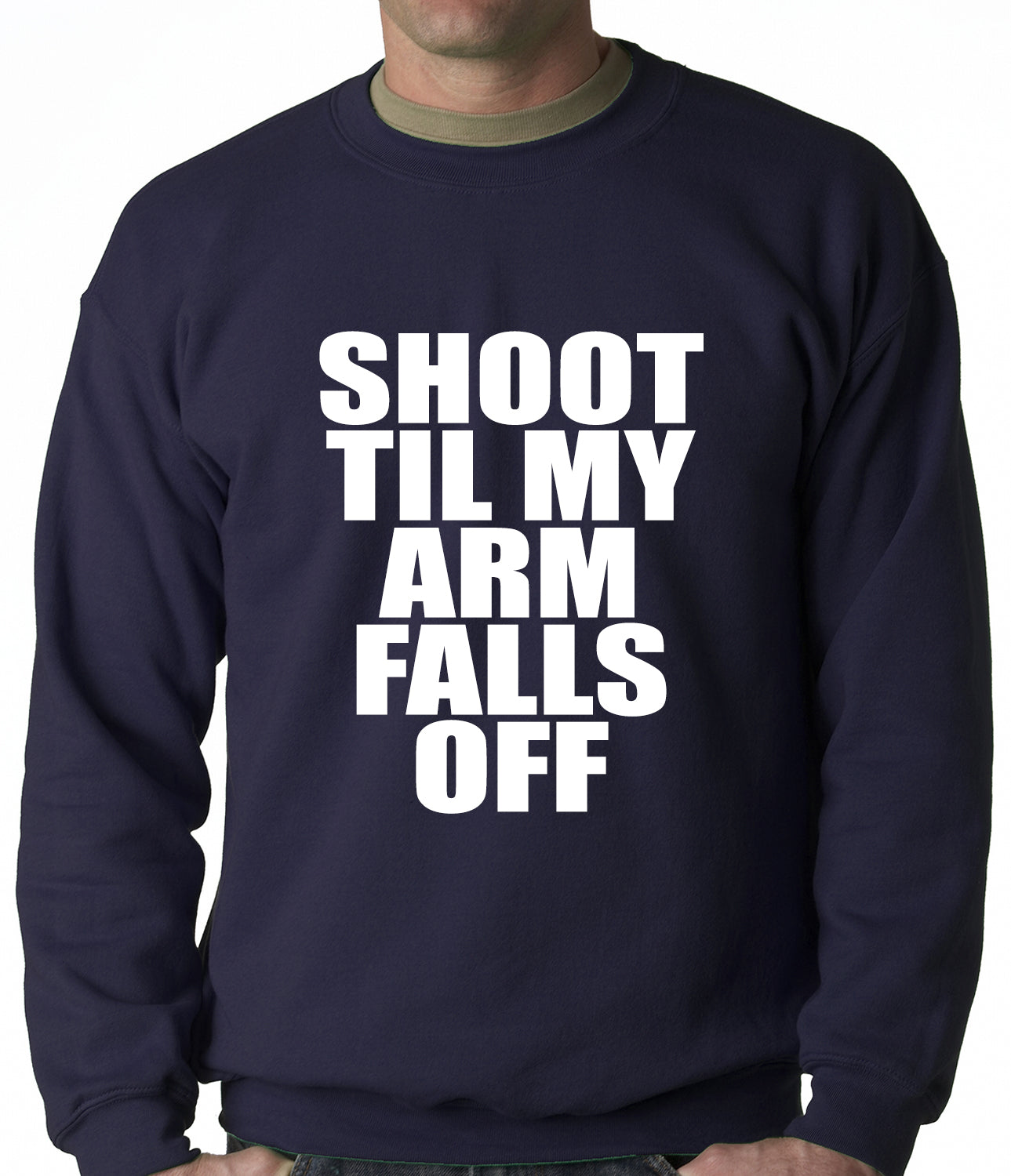 Shoot Til My Arm Falls Off Basketball Adult Crewneck