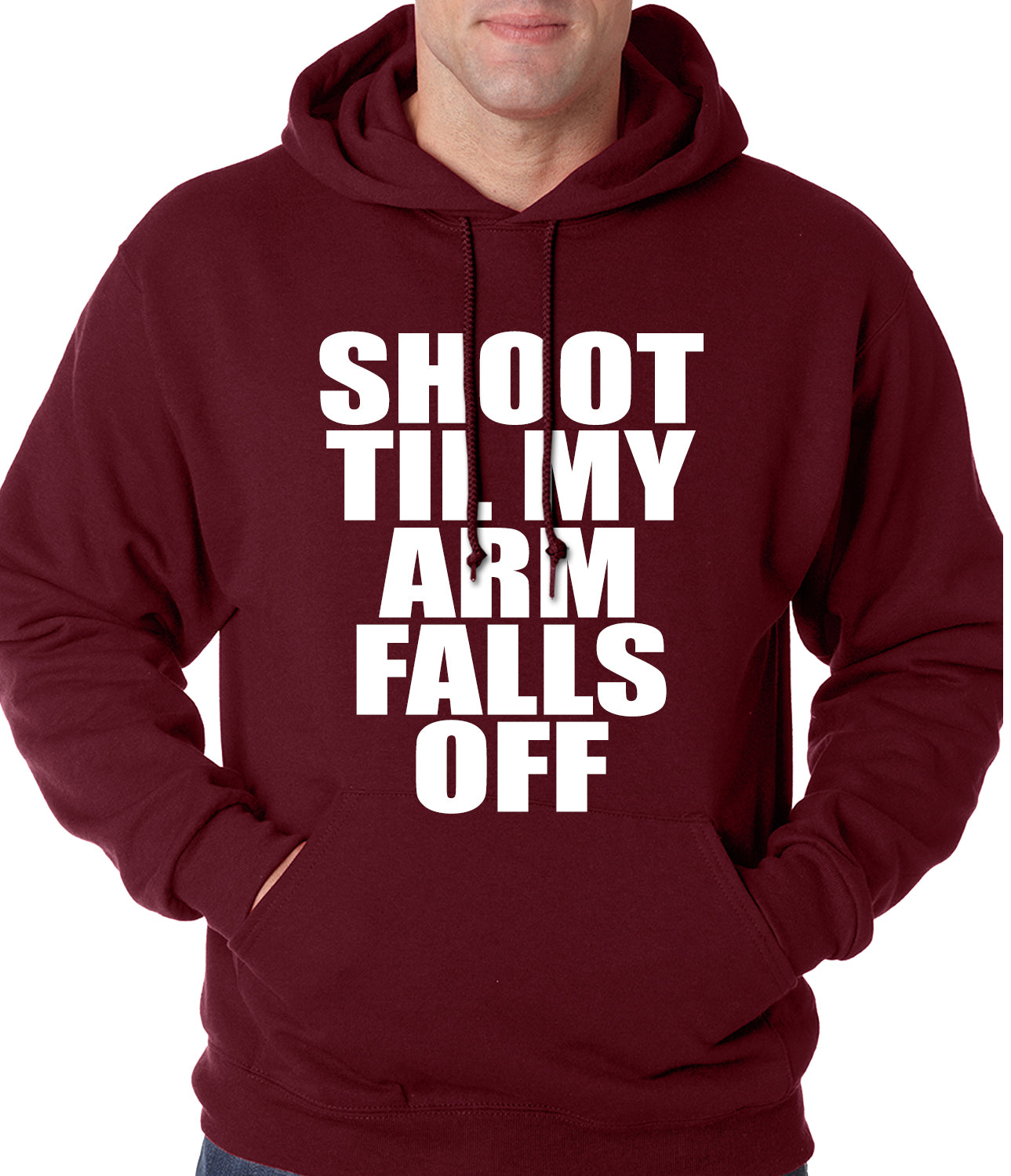 Shoot Til My Arm Falls Off Basketball Adult Hoodie