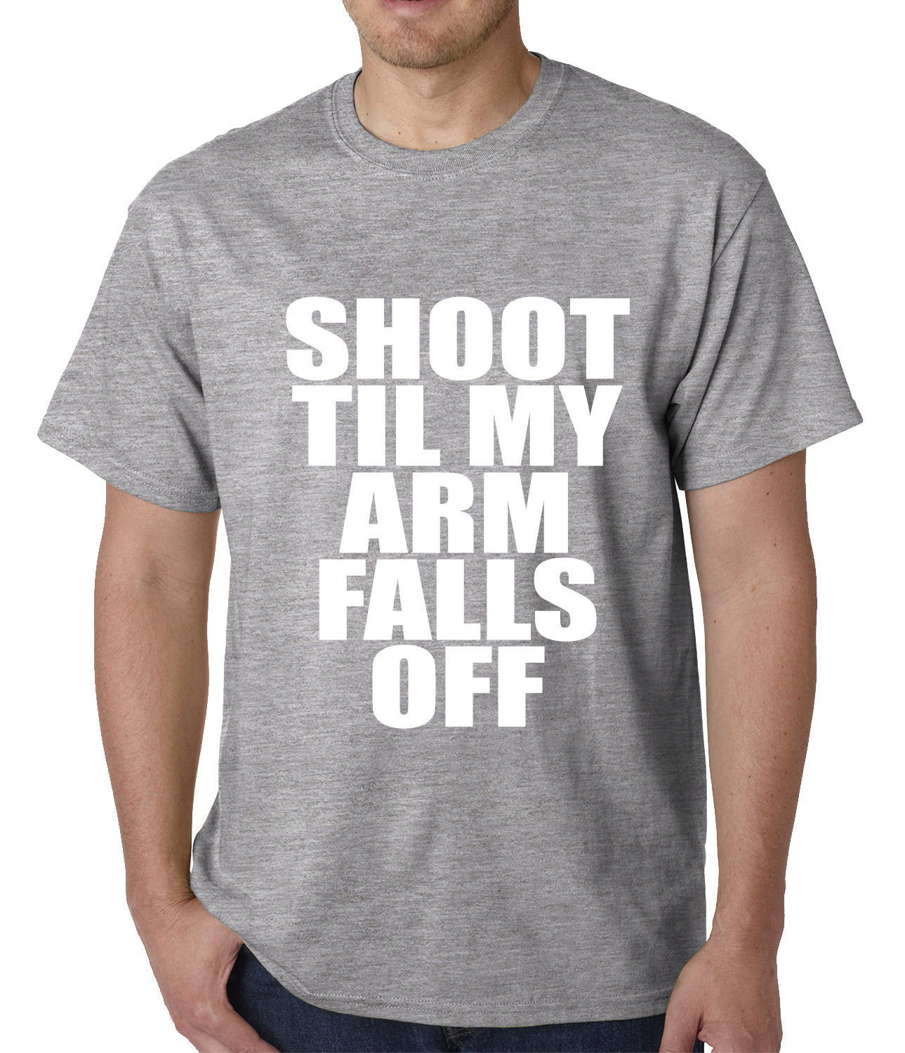 Shoot Til My Arm Falls Off Basketball Mens T-shirt