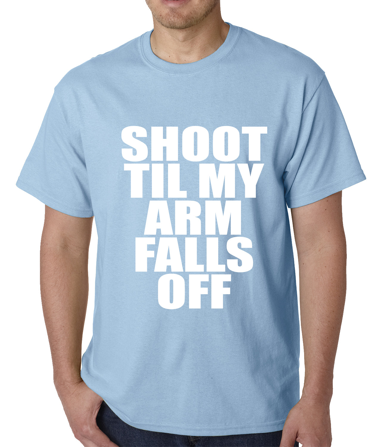 Shoot Til My Arm Falls Off Basketball Mens T-shirt