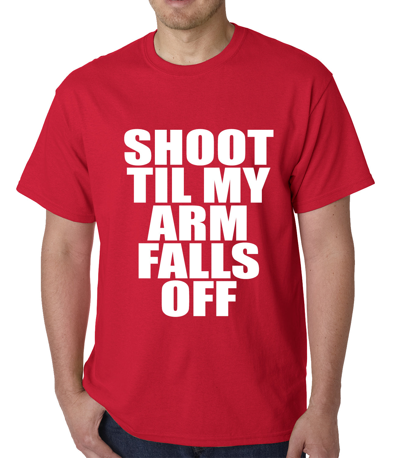 Shoot Til My Arm Falls Off Basketball Mens T-shirt