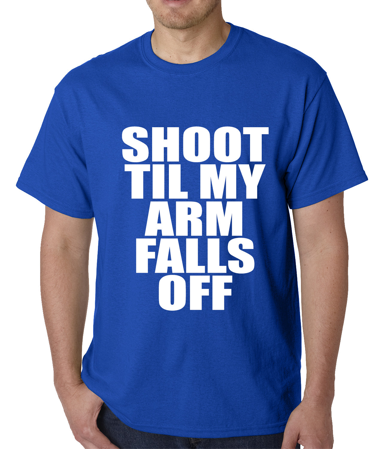 Shoot Til My Arm Falls Off Basketball Mens T-shirt