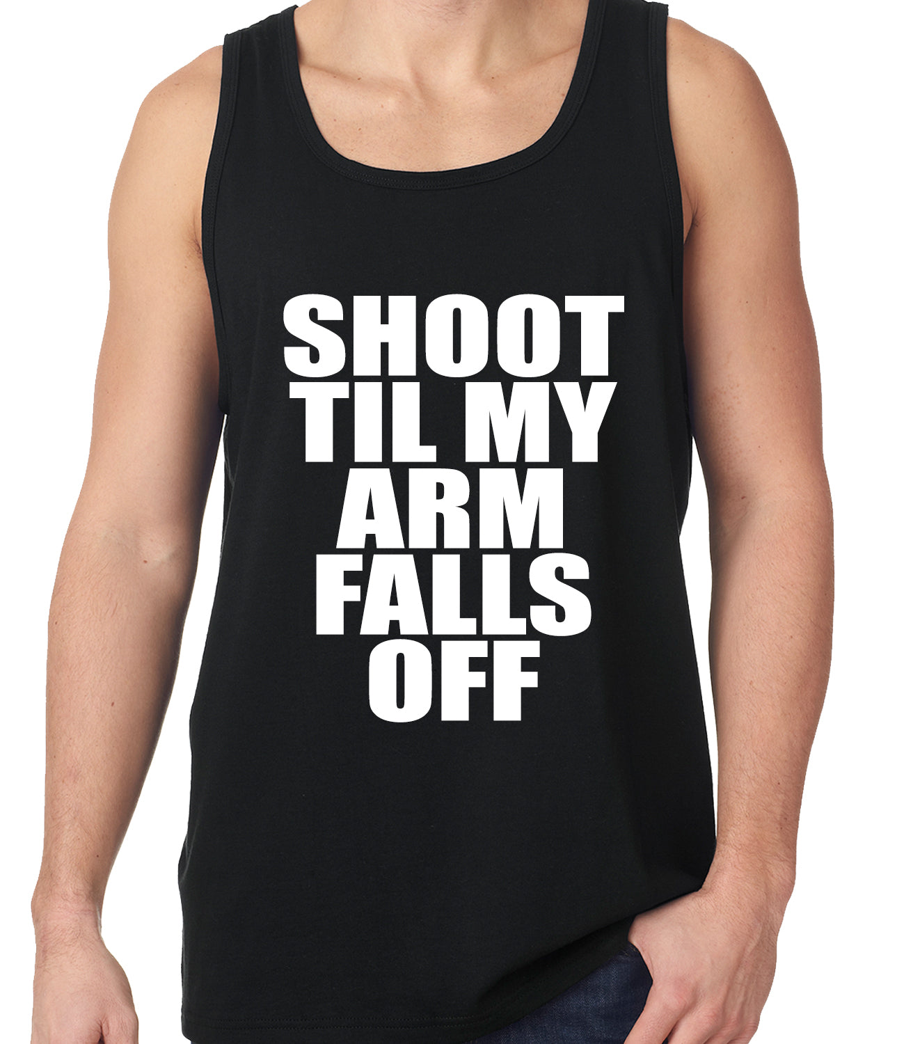 Shoot Til My Arm Falls Off Basketball Tank Top