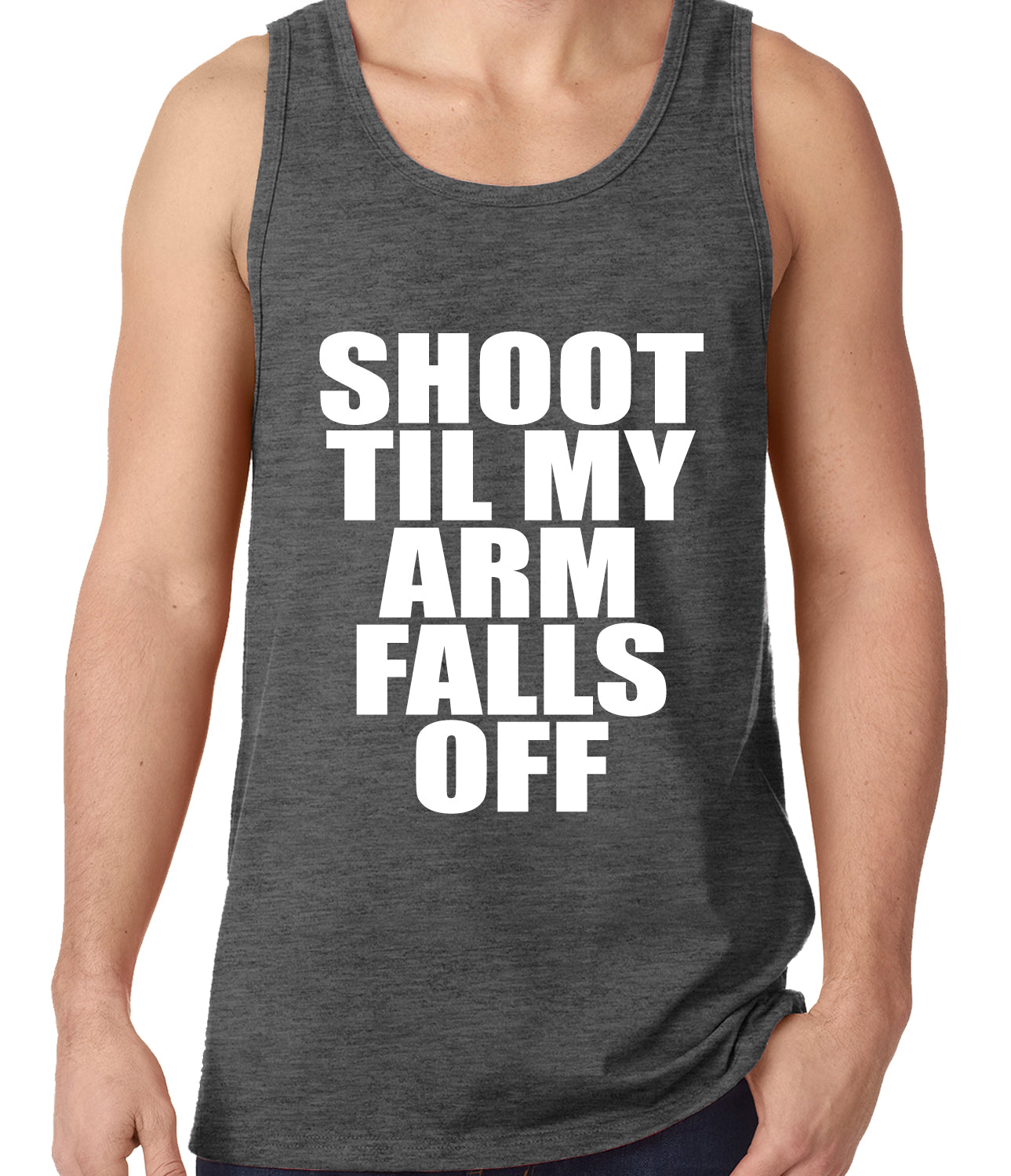 Shoot Til My Arm Falls Off Basketball Tank Top