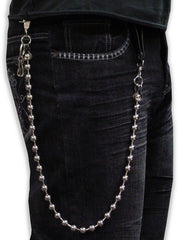 Silver Ball 30 inch Jean & Wallet Chain