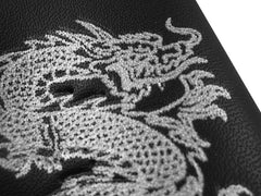 Silver Dragon Genuine Leather Chain Wallet