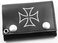 Silver Iron Cross Chain Wallet