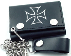 Silver Iron Cross Chain Wallet