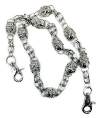 Silver Skull of Death Jean and Wallet Chain
