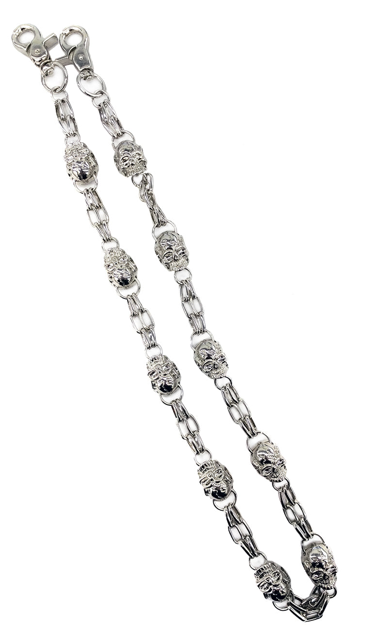 Silver Skull of Death Jean and Wallet Chain