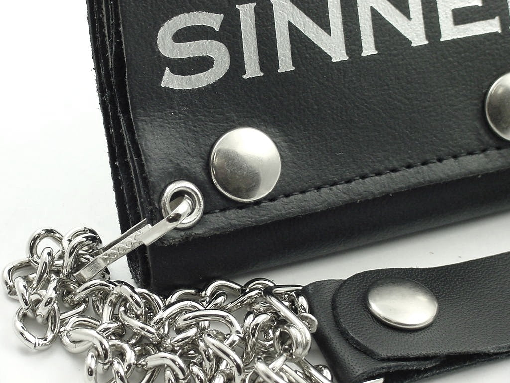 Sinner Genuine Leather Chain Wallet