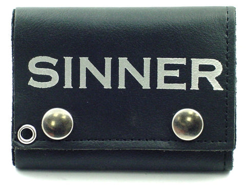 Sinner Genuine Leather Chain Wallet