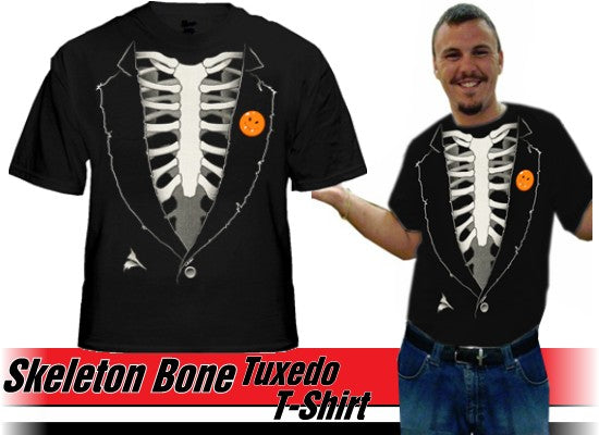 Tuxedo Tees - Skeleton Bones Tuxedo T-Shirt