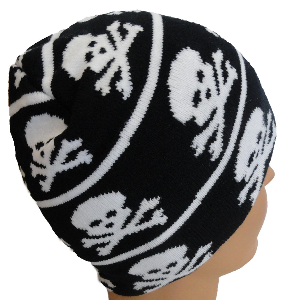 Skull and Crossbones Knit Beanie