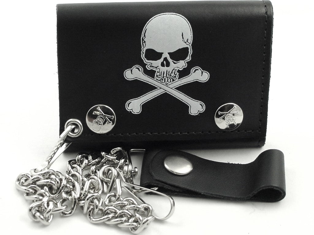 Skull & Cross Bones Genuine Leather Wallet