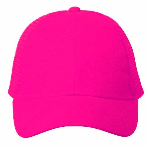 Solid Neon Pink Trucker Hat
