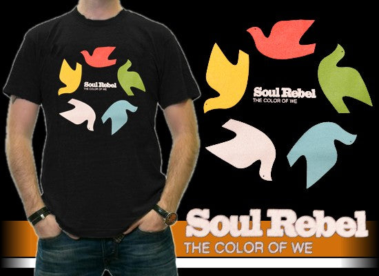 Soul Rebel Dove Wheel T-Shirt (Black, XL)