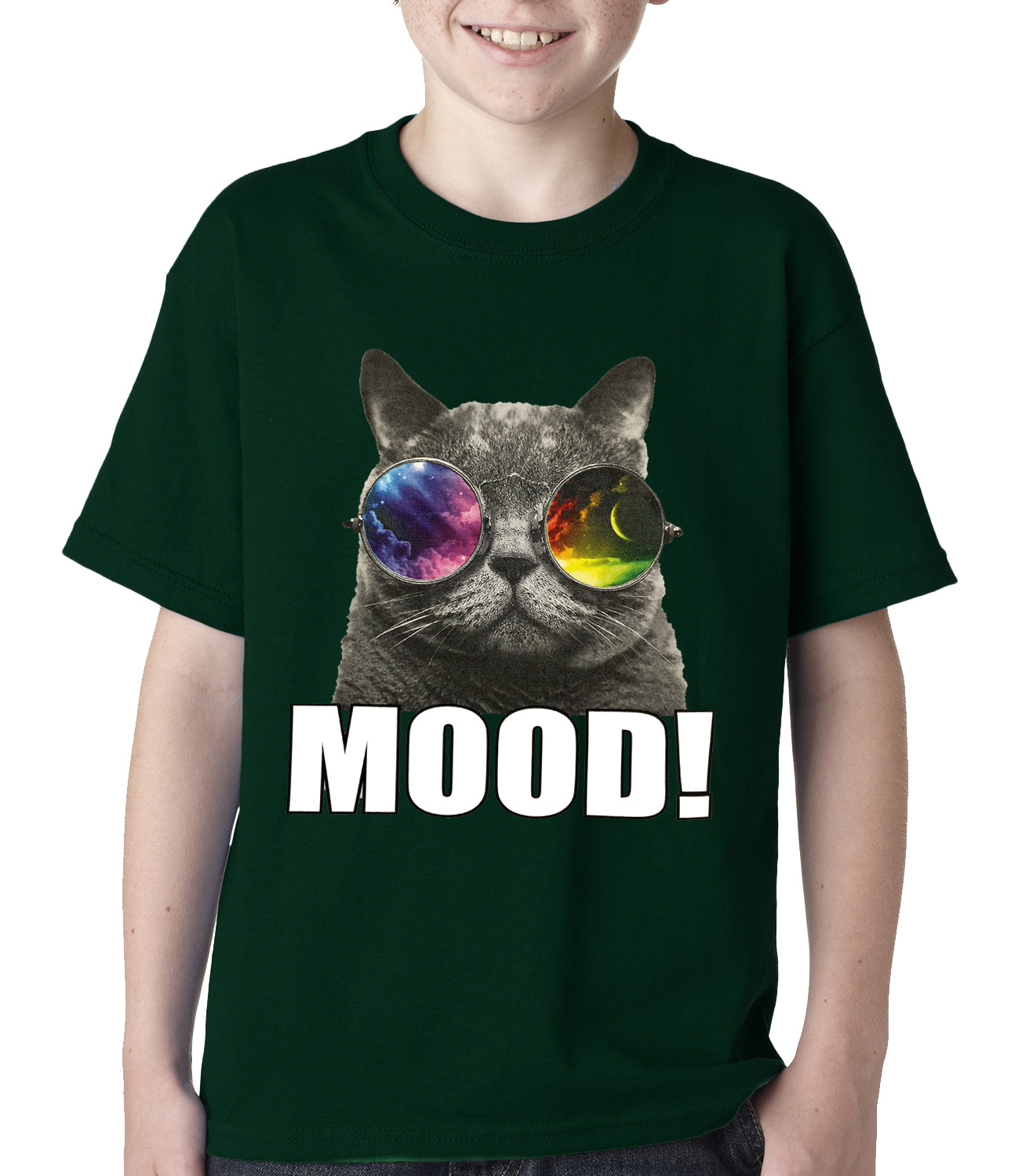 Spaced Mood Cat Kids T-shirt