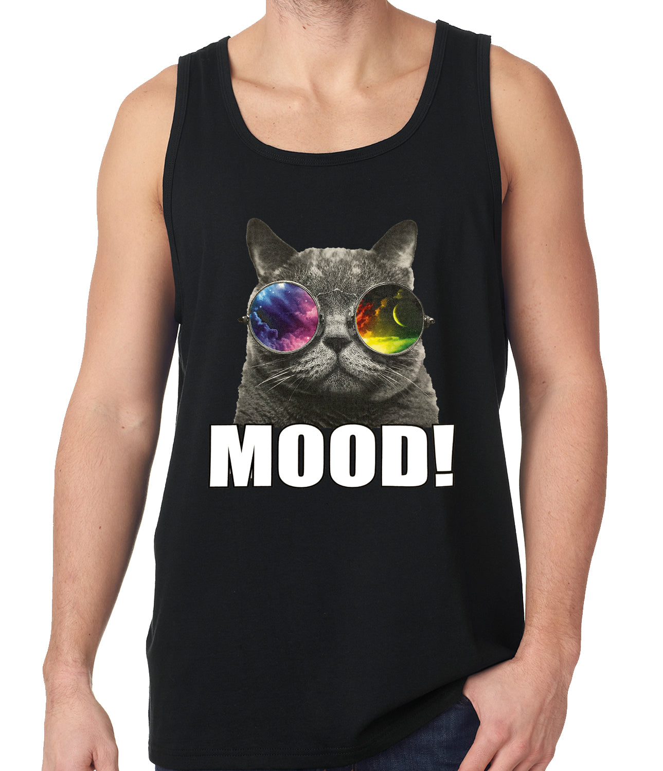 Spaced Mood Cat Tank Top