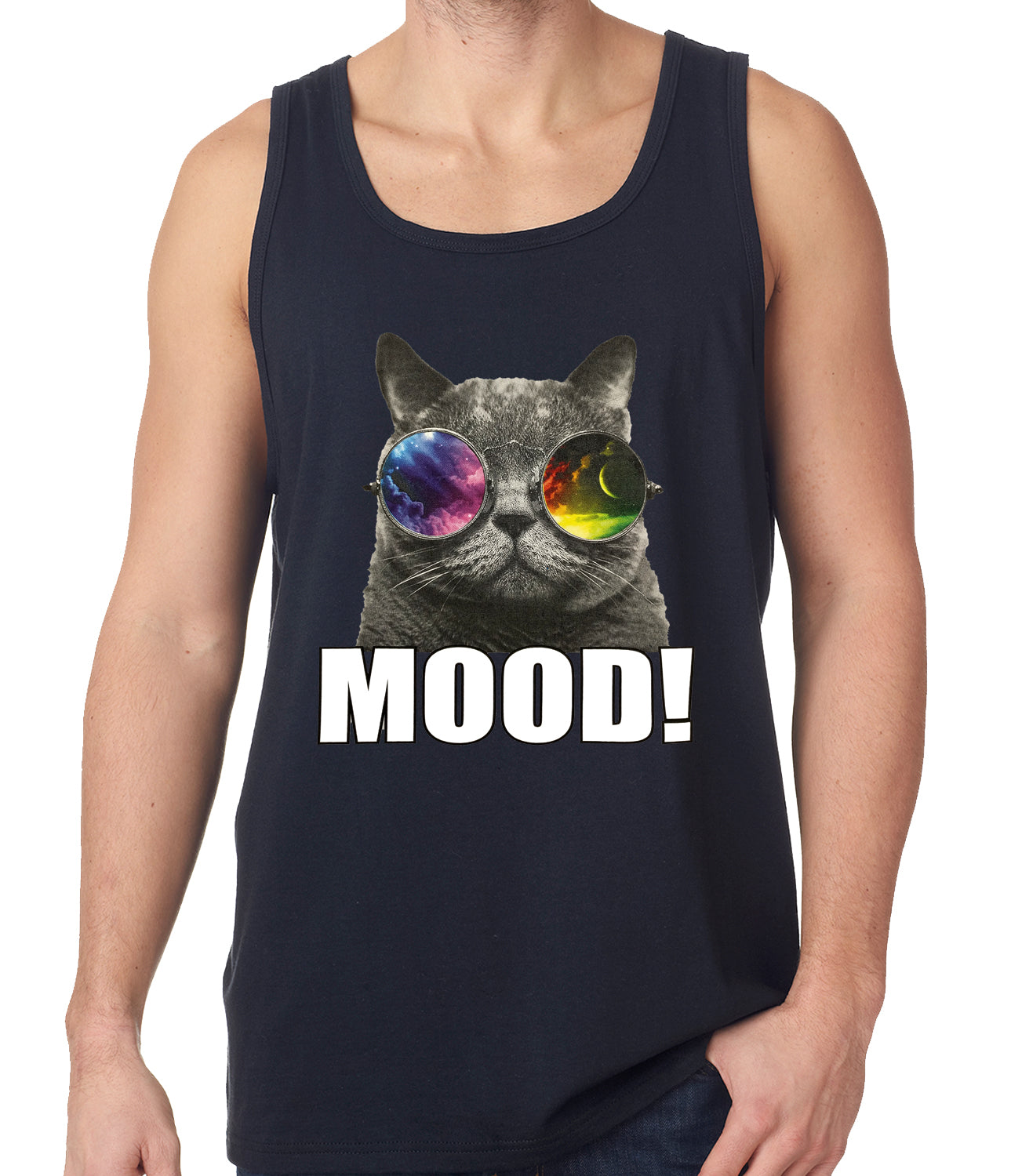 Spaced Mood Cat Tank Top