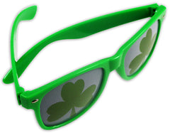 St. Patrick's Day Green Wayfarer Shamrock Sunglasses