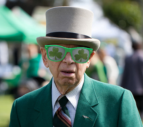 St. Patrick's Day Green Wayfarer Shamrock Sunglasses