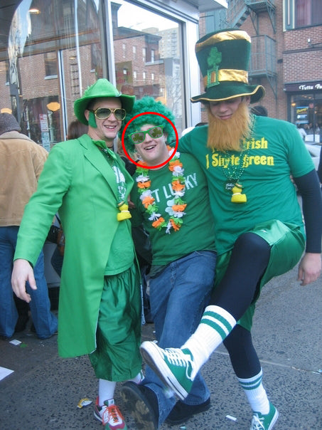 St. Patrick's Day Green Wayfarer Shamrock Sunglasses