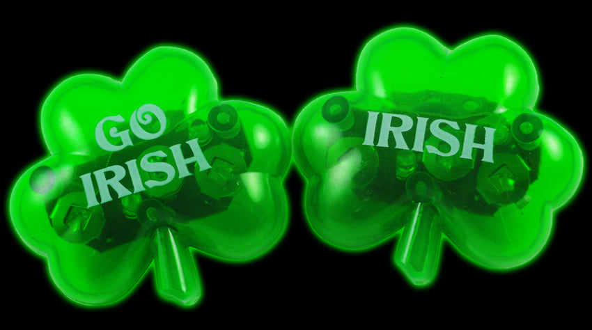 St. Patrick's Day Jumbo Flashing Shamrock Pin