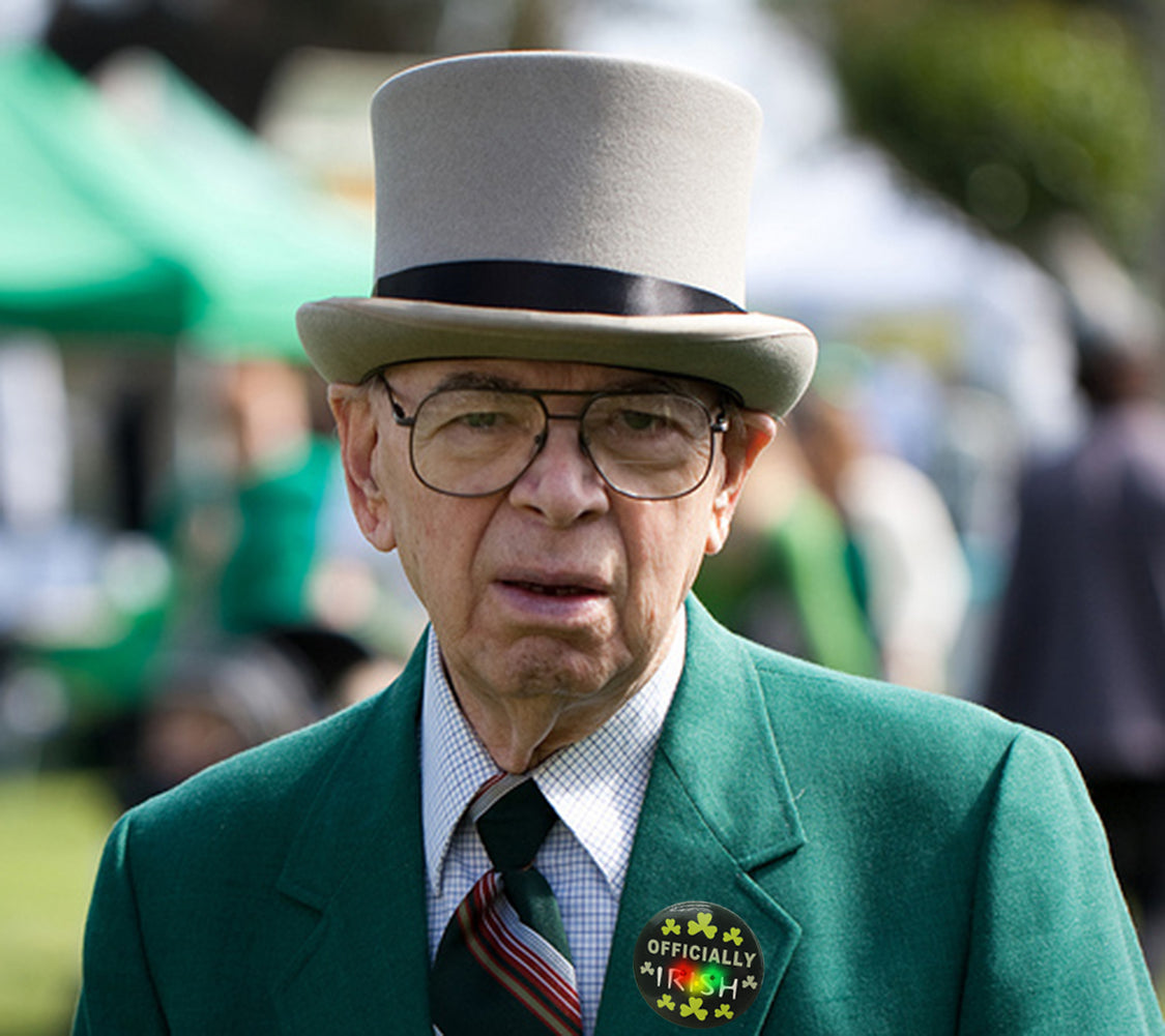 St Patrick's Day Officially Irish Light Up LED Pin