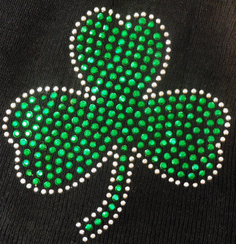 St. Patrick's Day Rhinestone Shamrock Beanie