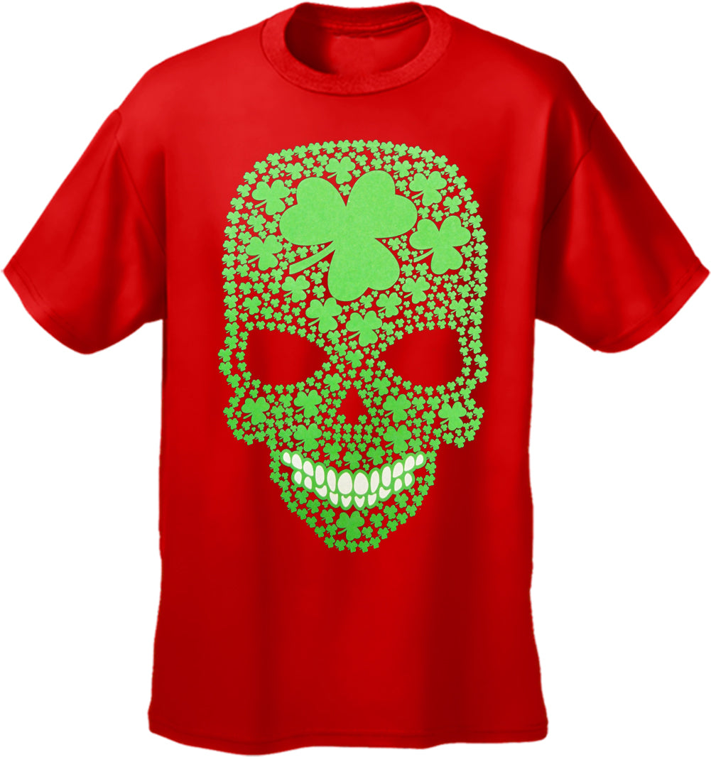 St. Patrick's Day Shamrock Sugar Skull Men's T-Shirt