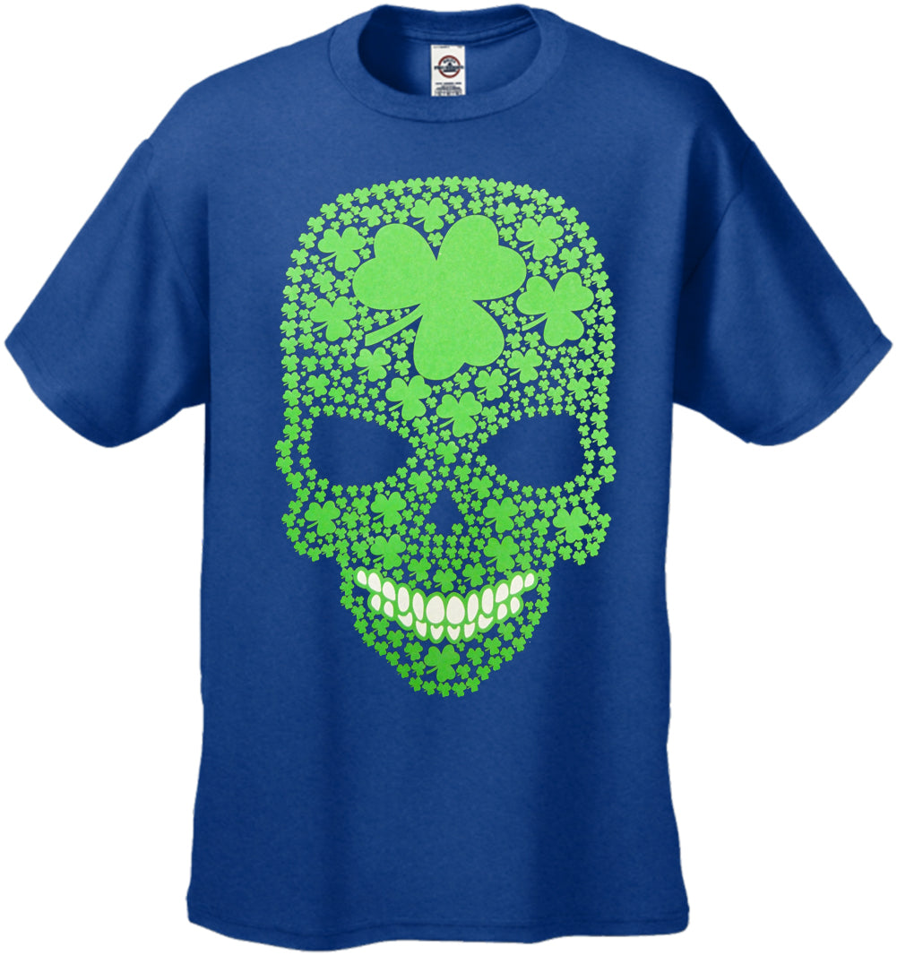 St. Patrick's Day Shamrock Sugar Skull Men's T-Shirt