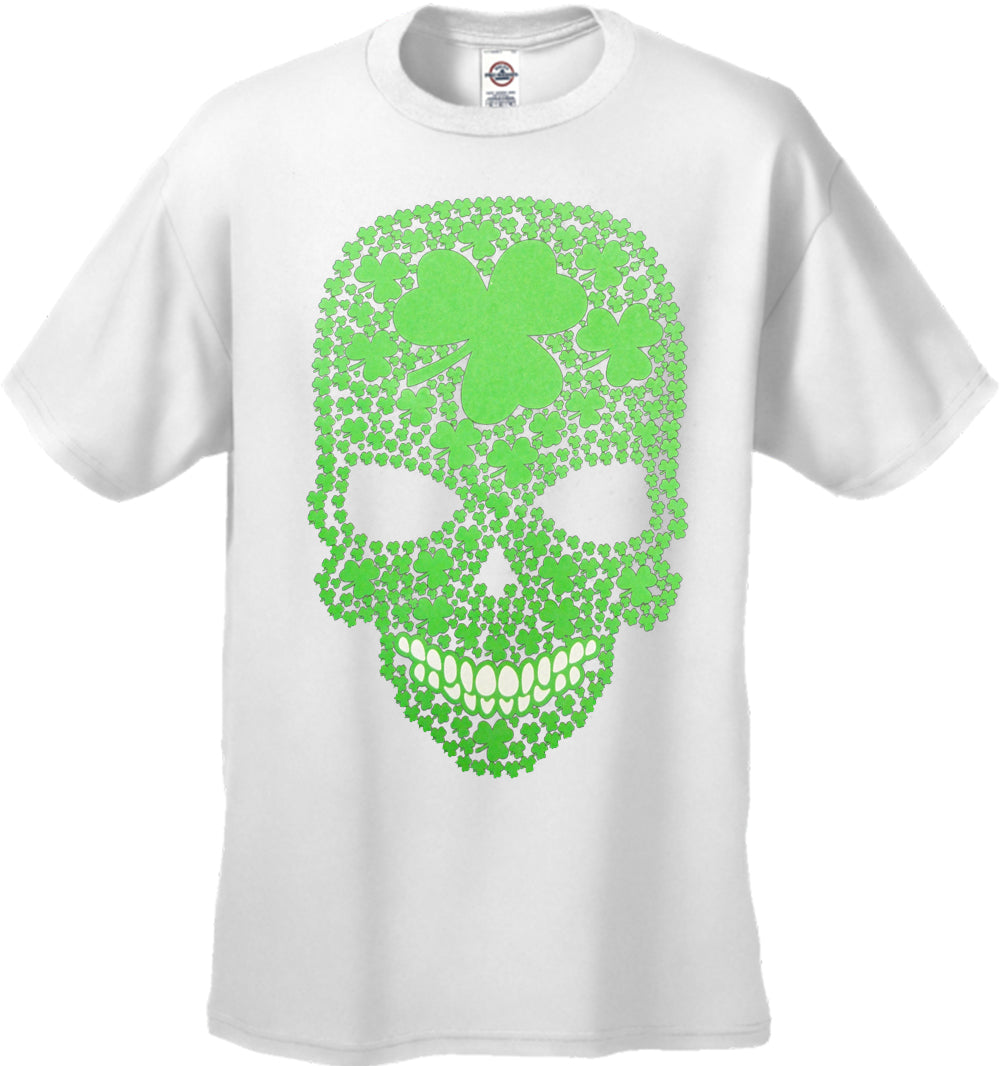 St. Patrick's Day Shamrock Sugar Skull Men's T-Shirt