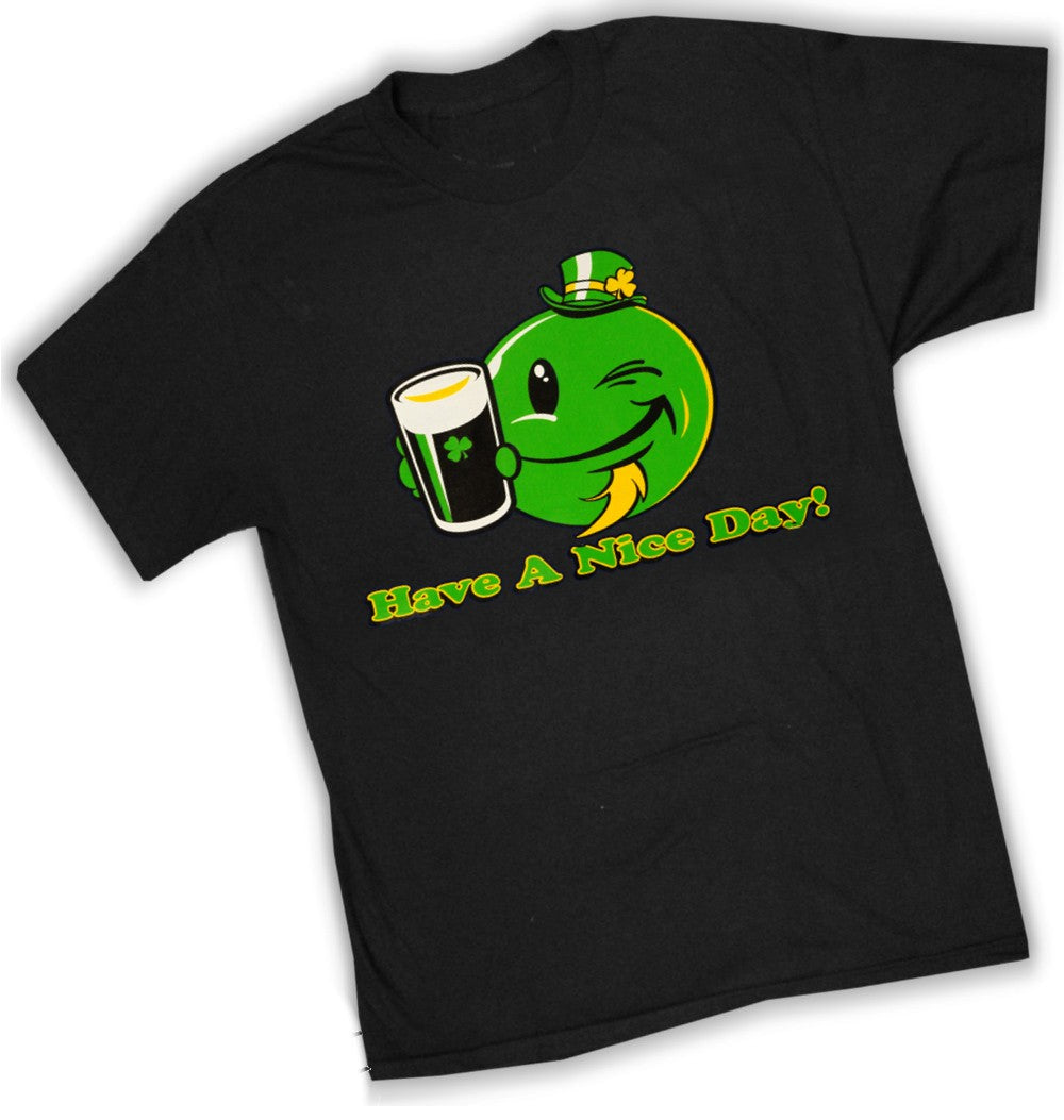 St. Patrick's Day Tees - Have a Nice Day Irish Smiley T-Shirt