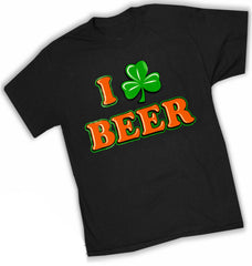 St. Patrick's Day Tees - I Love Beer Shamrock T-Shirt