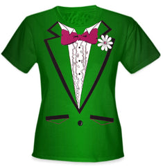 St. Patrick's Day Tuxedo Shirt For Girls