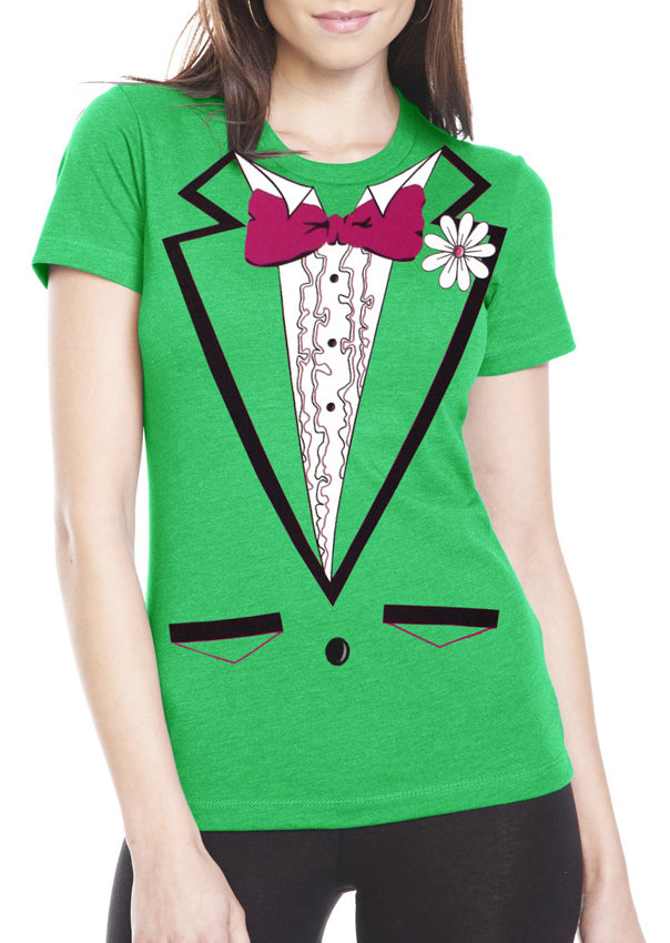 St. Patrick's Day Tuxedo Shirt For Girls