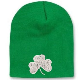 St. Patricks Day Shamrock Winter Beanie