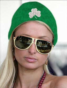 St. Patricks Day Shamrock Winter Beanie