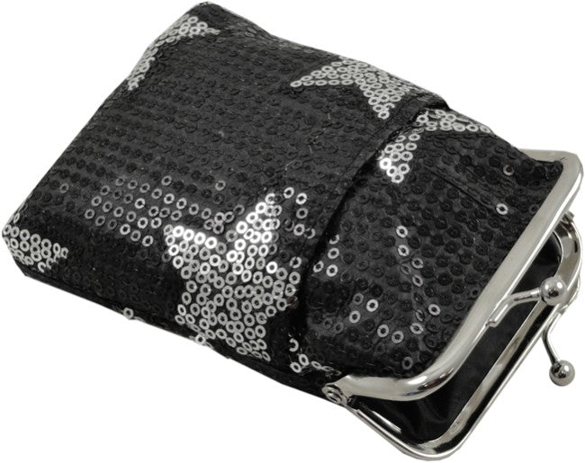 Star Studded Sequin Cigarette Purse with Lighter Holder