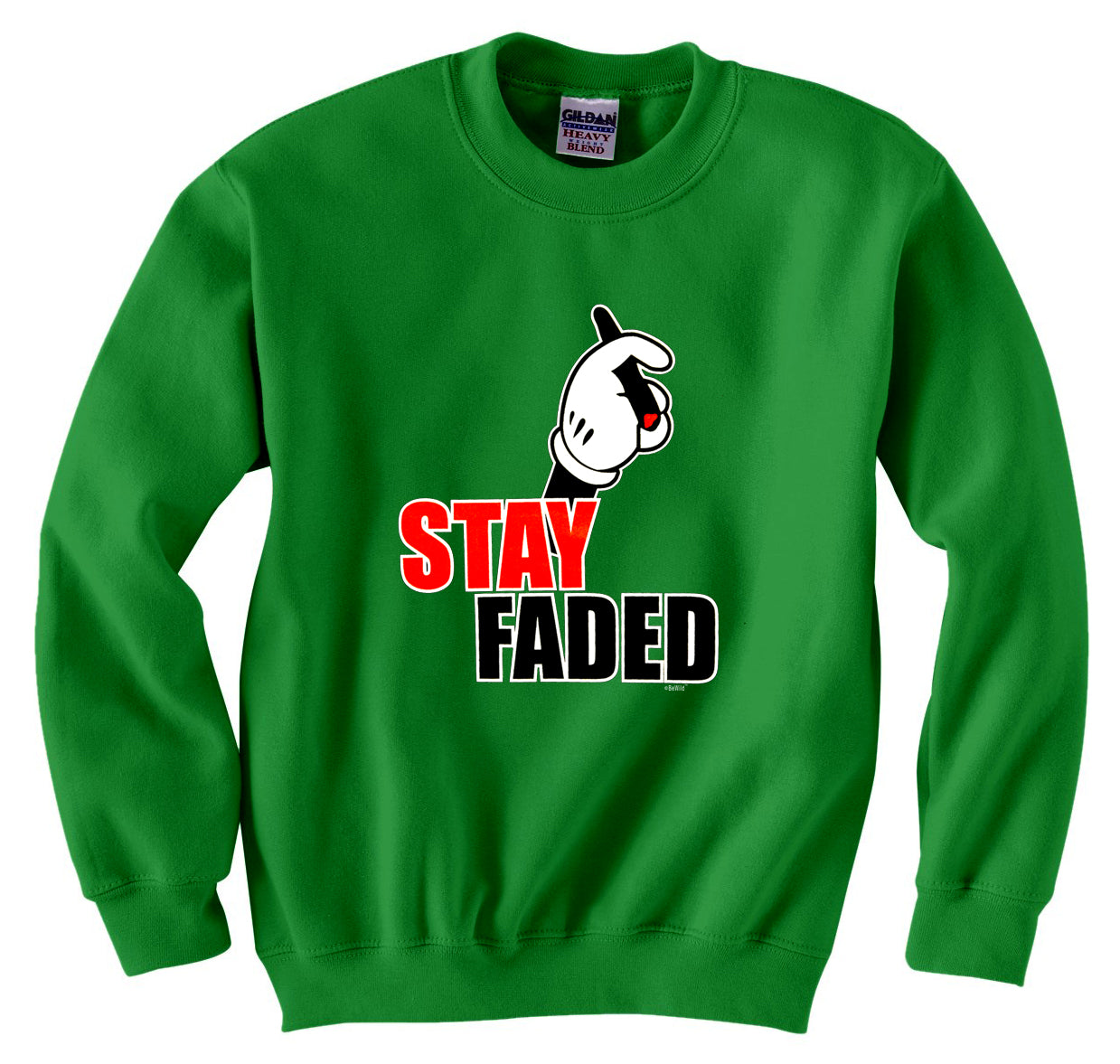 Stay Faded Cartoon Hands Crewneck Sweatshirt