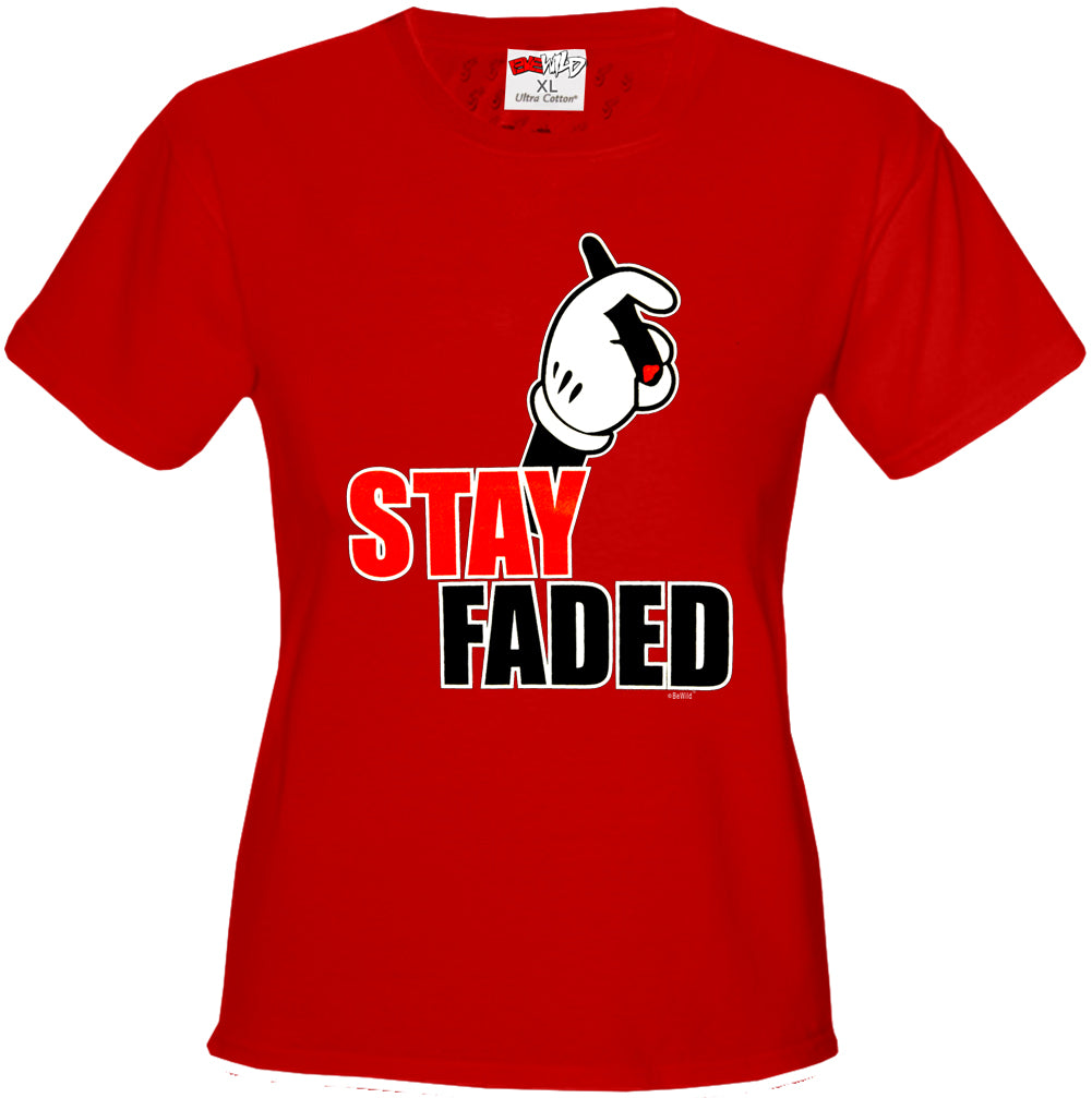 Stay Faded Cartoon Hands Girl's T-Shirt