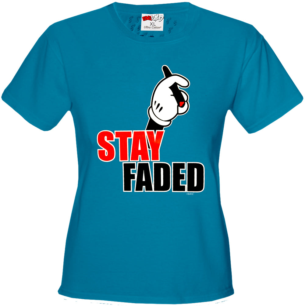 Stay Faded Cartoon Hands Girl's T-Shirt