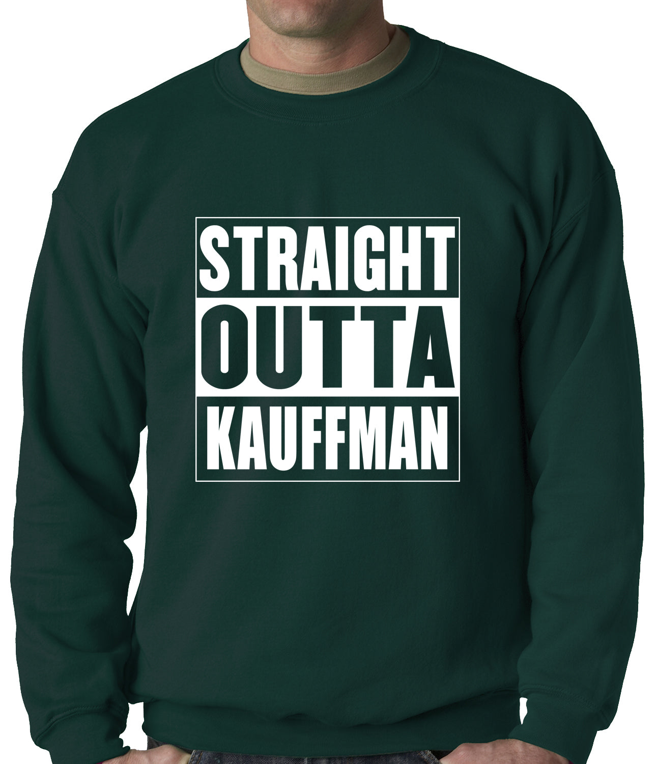 Straight Outta Kauffman Field Kansas City Adult Crewneck