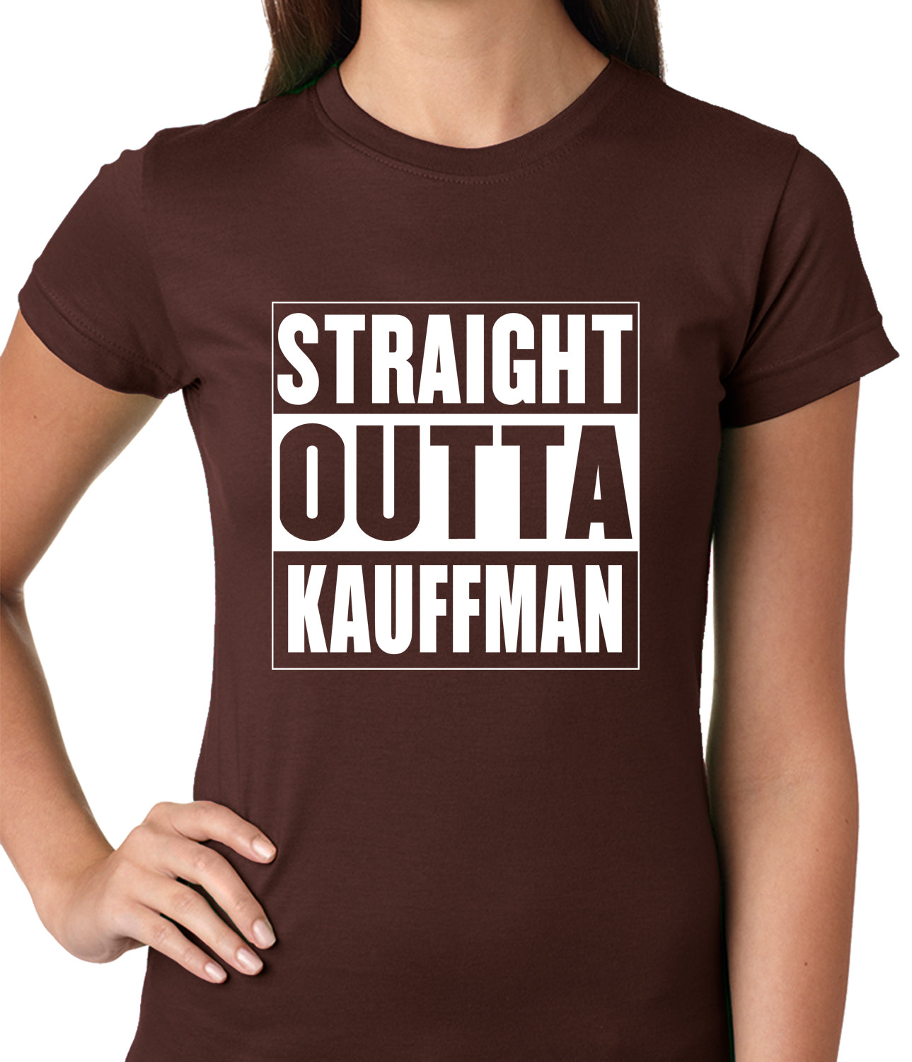 Straight Outta Kauffman Field Kansas City Ladies T-shirt