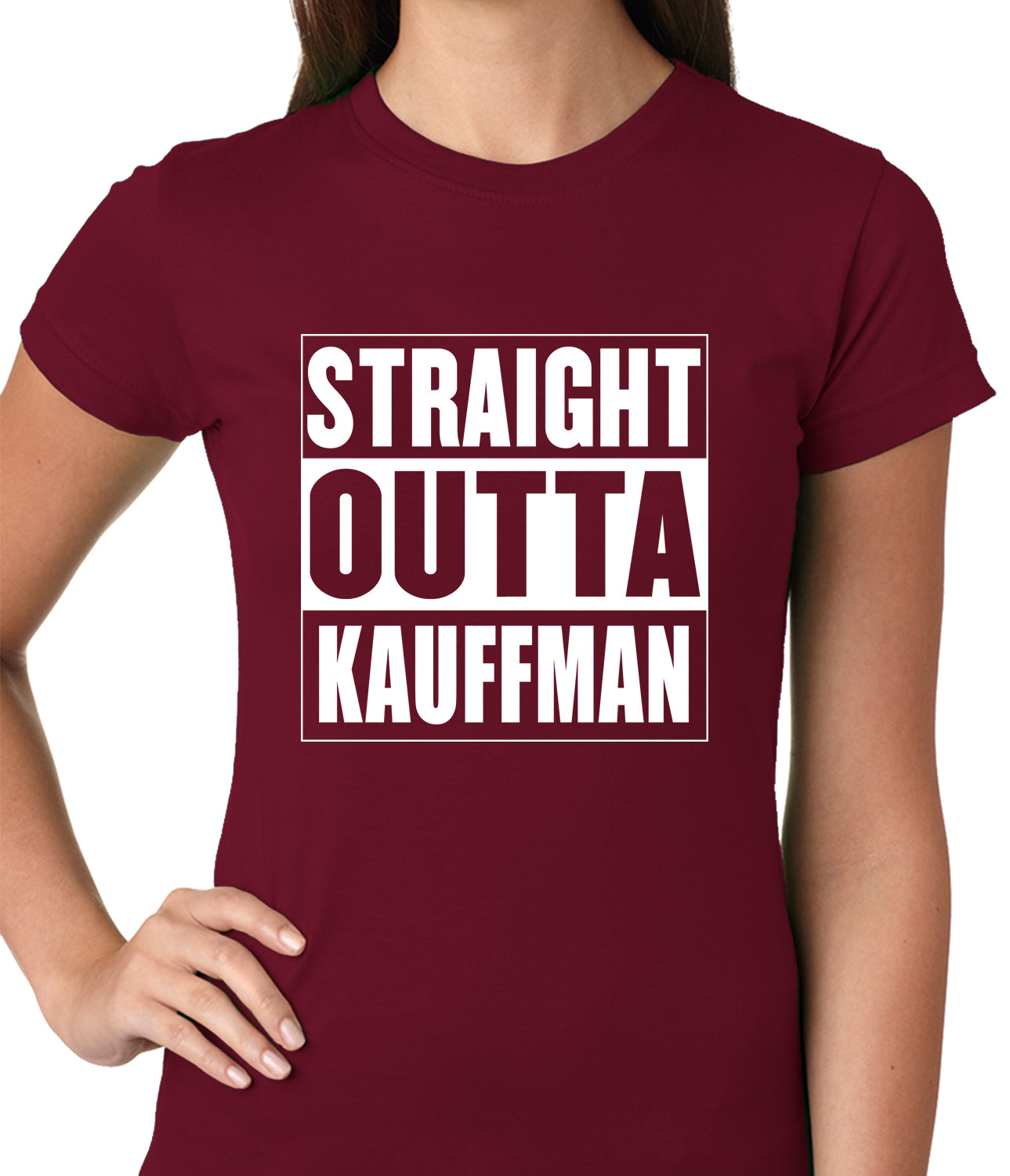 Straight Outta Kauffman Field Kansas City Ladies T-shirt