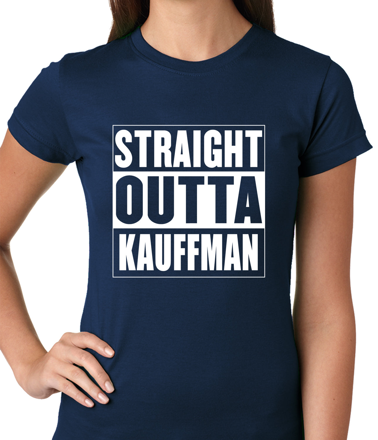 Straight Outta Kauffman Field Kansas City Ladies T-shirt
