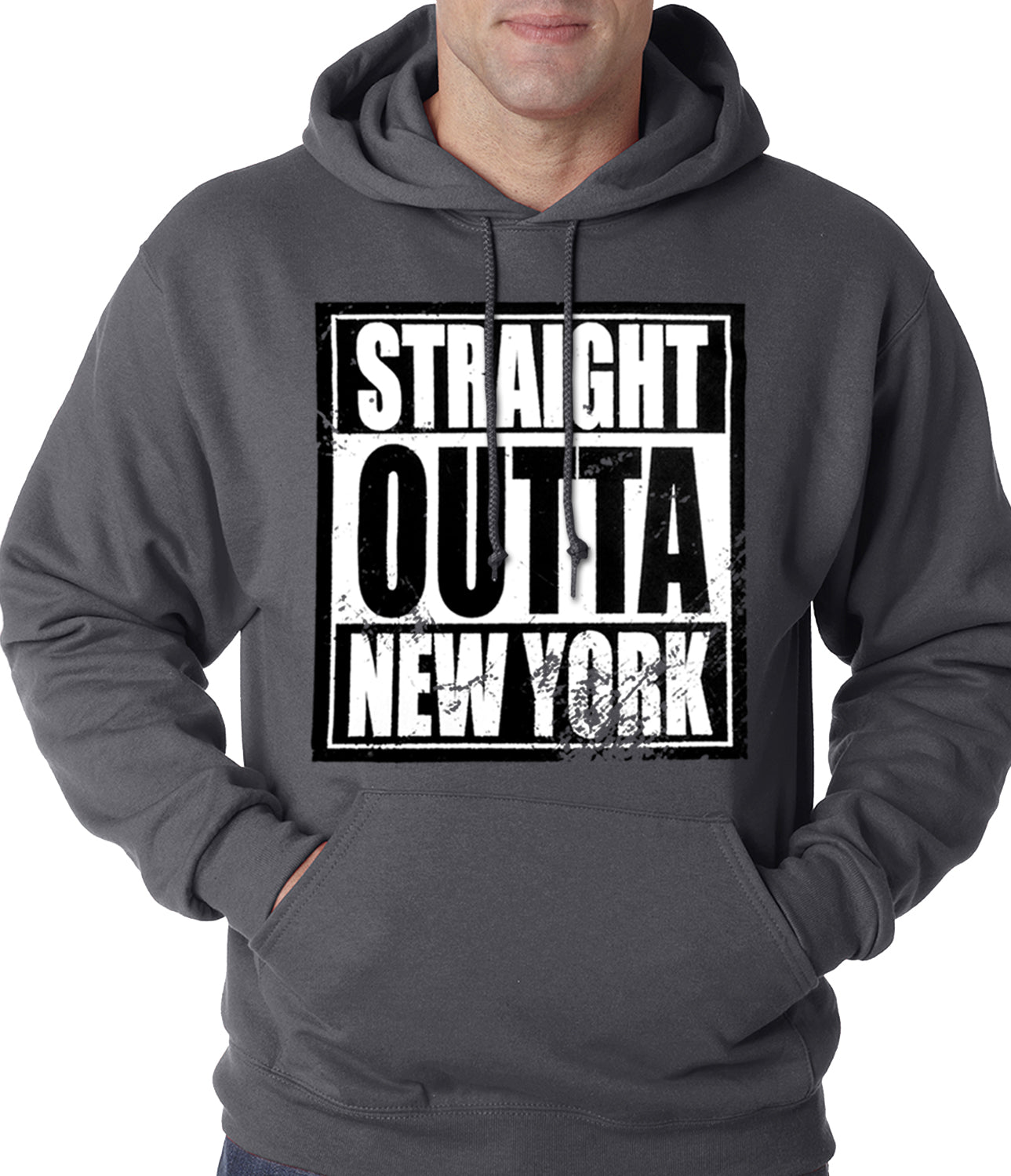 Straight Outta New York Adult Hoodie