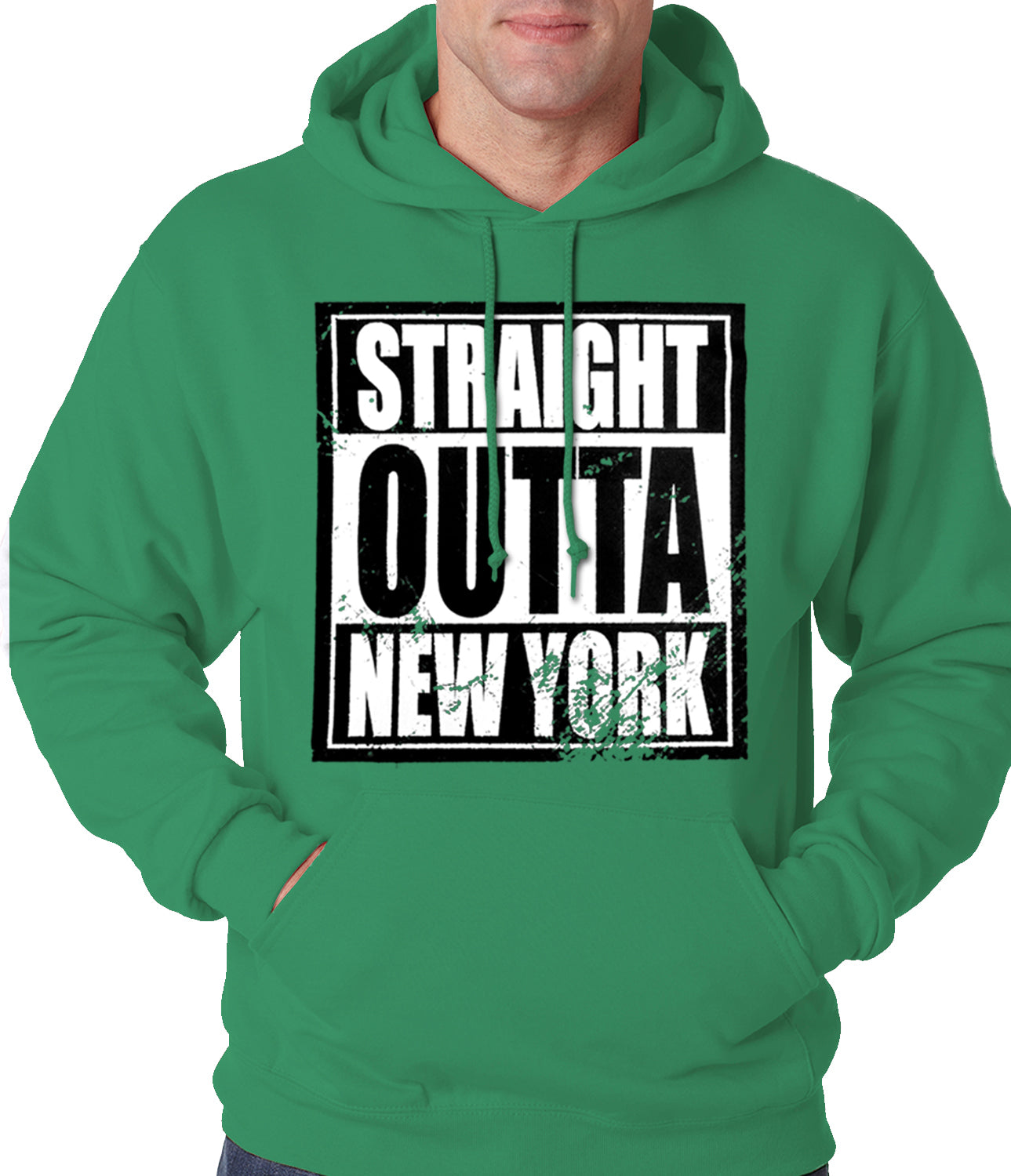 Straight Outta New York Adult Hoodie